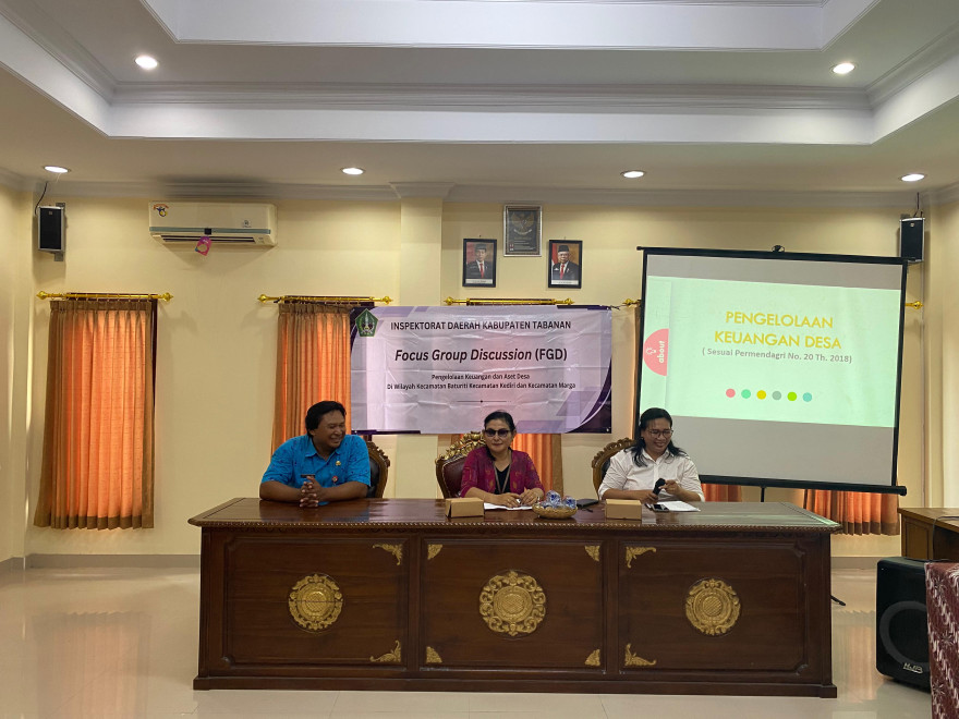 KEGIATAN FOCUS GROUP DISCUSSION ( FGD ) DARI INSPEKTORAT DAERAH KABUPATEN TABANAN